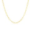 Thumbnail Image 1 of Sterling Silver & 18ct Gold Plated Vermeil 110 Gauge 20 Inch Paper Link Chain Necklace