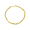 Thumbnail Image 1 of Sterling Silver & 18ct Gold Plated Vermeil 80 Gauge 7.25&quot; Rope Chain Bracelet