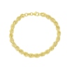 Thumbnail Image 0 of Sterling Silver & 18ct Gold Plated Vermeil 100 Gauge 7.25 Inch Rope Chain Bracelet