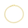 Thumbnail Image 1 of Sterling Silver & 18ct Gold Plated Vermeil 80 Gauge 7.25 Inch Curb Chain Bracelet