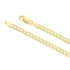 Thumbnail Image 3 of Sterling Silver & 18ct Gold Plated Vermeil 80 Gauge 7.25 Inch Curb Chain Bracelet