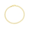 Thumbnail Image 0 of Sterling Silver & 18ct Gold Plated Vermeil 80 Gauge 8 Inch Curb Chain Bracelet