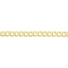 Thumbnail Image 1 of Sterling Silver & 18ct Gold Plated Vermeil 80 Gauge 8 Inch Curb Chain Bracelet