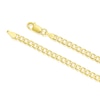 Thumbnail Image 2 of Sterling Silver & 18ct Gold Plated Vermeil 80 Gauge 8 Inch Curb Chain Bracelet