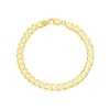 Thumbnail Image 0 of Sterling Silver & 18ct Gold Plated Vermeil 150 Gauge 8 Inch Curb Chain Bracelet