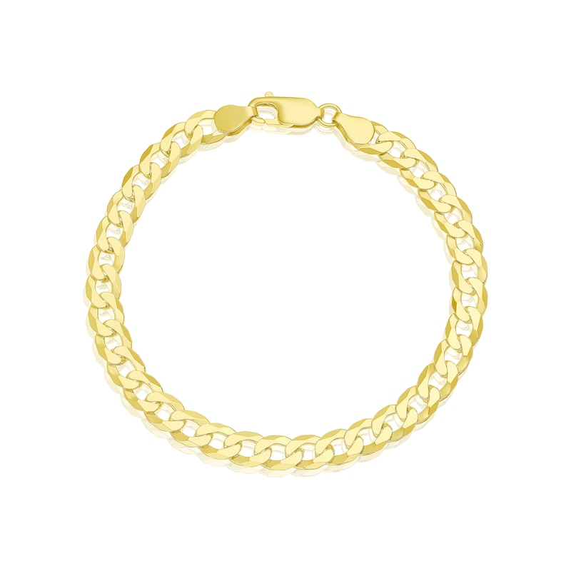 Sterling Silver & 18ct Gold Plated Vermeil 150 Gauge 8 Inch Curb Chain Bracelet