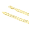 Thumbnail Image 2 of Sterling Silver & 18ct Gold Plated Vermeil 150 Gauge 8 Inch Curb Chain Bracelet