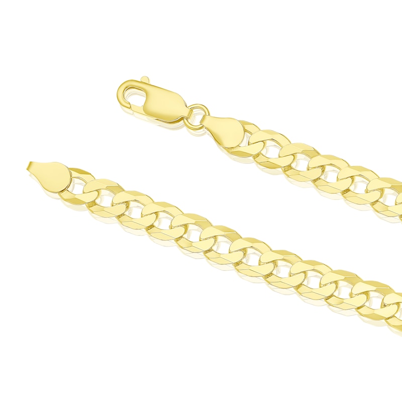 Sterling Silver & 18ct Gold Plated Vermeil 150 Gauge 8 Inch Curb Chain Bracelet