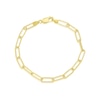 Thumbnail Image 0 of Sterling Silver & 18ct Gold Plated Vermeil 110 Gauge 8 Inch Paper Link Chain Bracelet