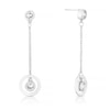 Thumbnail Image 0 of Silver Plated Cubic Zirconia Halo Drop Earrings