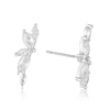 Thumbnail Image 0 of Silver Plated Cubic Zirconia Climber Stud Earrings
