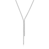 Thumbnail Image 0 of Silver Plated Cubic Zirconia Drop Pendant Necklace
