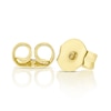 Thumbnail Image 1 of Sterling Silver & 18ct Gold Plated Vermeil Cubic Zirconia Hammered Round Stud Earrings