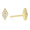 Thumbnail Image 0 of Sterling Silver & 18ct Gold Plated Vermeil Diamond Shaped Cubic Zirconia Stud Earrings