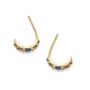 Thumbnail Image 1 of Sterling Silver & 18ct Gold Plated Vermeil Ombré Blue Cubic Zirconia Stud Earrings