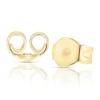 Thumbnail Image 1 of Sterling Silver & 18ct Gold Plated Vermeil Cubic Zirconia Circle Halo Stud Earrings