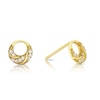 Thumbnail Image 0 of Sterling Silver & 18ct Gold Plated Vermeil Cubic Zirconia Circle Stud Earrings