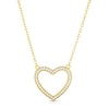 Thumbnail Image 1 of Sterling Silver & 18ct Gold Plated Cubic Zirconia Heart Pendant Necklace