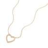 Thumbnail Image 2 of Sterling Silver & 18ct Gold Plated Cubic Zirconia Heart Pendant Necklace