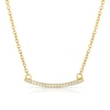 Thumbnail Image 0 of Sterling Silver & 18ct Gold Plated Cubic Zirconia Bar Pendant Necklace