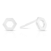 Thumbnail Image 0 of Sterling Silver Hexagon Stud Earrings