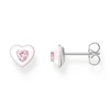 Thumbnail Image 0 of Thomas Sabo Ladies' Sterling Silver Pink Cubic Zirconia Heart Ear Studs