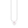 Thumbnail Image 0 of Thomas Sabo Ladies' Sterling Silver Enamel & Pink Cubic Zirconia Heart Necklace
