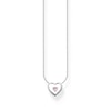 Thumbnail Image 1 of Thomas Sabo Ladies' Sterling Silver Enamel & Pink Cubic Zirconia Heart Necklace