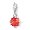 Thumbnail Image 1 of Thomas Sabo Ladies' Sterling Silver Dyed Bamboo Coral Cubic Zirconia Charm Pendant Birth Stone July