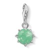 Thumbnail Image 1 of Thomas Sabo Ladies' Sterling Silver Aventurine Cubic Zirconia Charm Pendant Birth Stone May