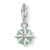 Thumbnail Image 2 of Thomas Sabo Ladies' Sterling Silver Aventurine Cubic Zirconia Charm Pendant Birth Stone May