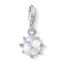 Thomas Sabo Ladies' Sterling Silver Rock Crystal Cubic Zirconia Charm Pendant Birth Stone April