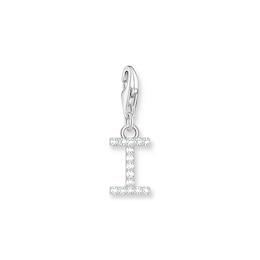 Thomas Sabo Ladies' Sterling Silver Cubic Zirconia Charm Pendant Letter I