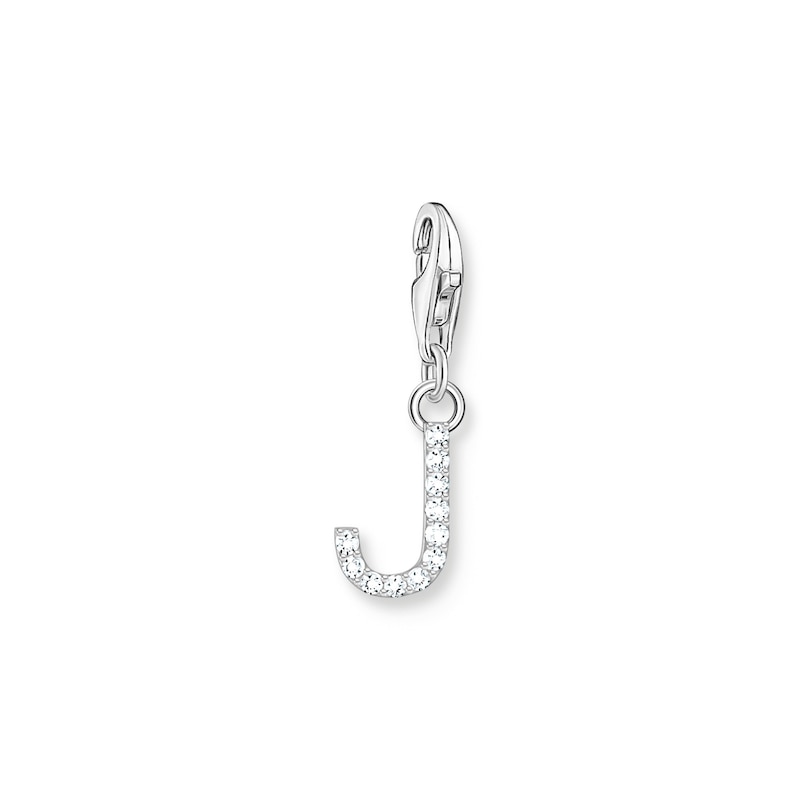 Main Image 1 of Thomas Sabo Ladies' Sterling Silver Cubic Zirconia Charm Pendant Letter J