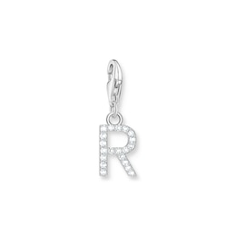 Thomas Sabo Ladies' Sterling Silver Cubic Zirconia Charm Pendant Letter R