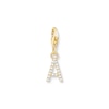 Thumbnail Image 0 of Thomas Sabo Ladies' 18ct Gold Plated Sterling Silver Cubic Zirconia Charm Pendant Letter A