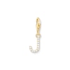 Thumbnail Image 0 of Thomas Sabo Ladies' 18ct Gold Plated Sterling Silver Cubic Zirconia Charm Pendant Letter J