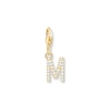 Thumbnail Image 1 of Thomas Sabo Ladies' 18ct Gold Plated Sterling Silver Cubic Zirconia Charm Pendant Letter M