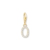 Thumbnail Image 1 of Thomas Sabo Ladies' 18ct Gold Plated Sterling Silver Cubic Zirconia Charm Pendant Letter O