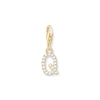 Thumbnail Image 1 of Thomas Sabo Ladies' 18ct Gold Plated Sterling Silver Cubic Zirconia Charm Pendant Letter Q