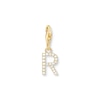 Thumbnail Image 0 of Thomas Sabo Ladies' 18ct Gold Plated Sterling Silver Cubic Zirconia Charm Pendant Letter R