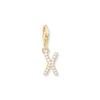 Thumbnail Image 0 of Thomas Sabo Ladies' 18ct Gold Plated Sterling Silver Cubic Zirconia Charm Pendant Letter X