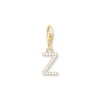 Thumbnail Image 1 of Thomas Sabo Ladies' 18ct Gold Plated Sterling Silver Cubic Zirconia Charm Pendant Letter Z