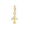 Thumbnail Image 0 of Thomas Sabo Ladies' Sterling Silver 18ct Gold Plated Yellow Airplane Charm Pendant