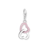 Thumbnail Image 0 of Thomas Sabo Ladies' Sterling Silver Pink Enamel Double Heart Charm Pendant