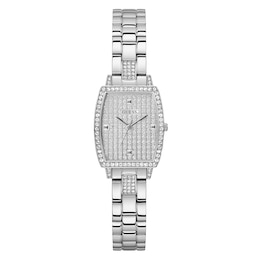 Guess Brilliant Ladies' Rectangle Crystal Dial Stainless Steel Bracelet Watch