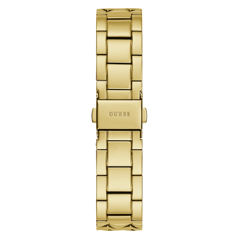 Guess Rumour Ladies' Gold Tone Patterned Half Bangle Watch
