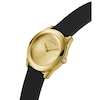 Thumbnail Image 5 of Guess Cubed Ladies' Gold Tone Patterned Dial Black Silicone Strap Watch