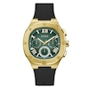 Thumbnail Image 0 of Guess Headline Men's Green Square Dial Black Silicone Strap Watch