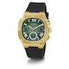 Thumbnail Image 3 of Guess Headline Men's Green Square Dial Black Silicone Strap Watch